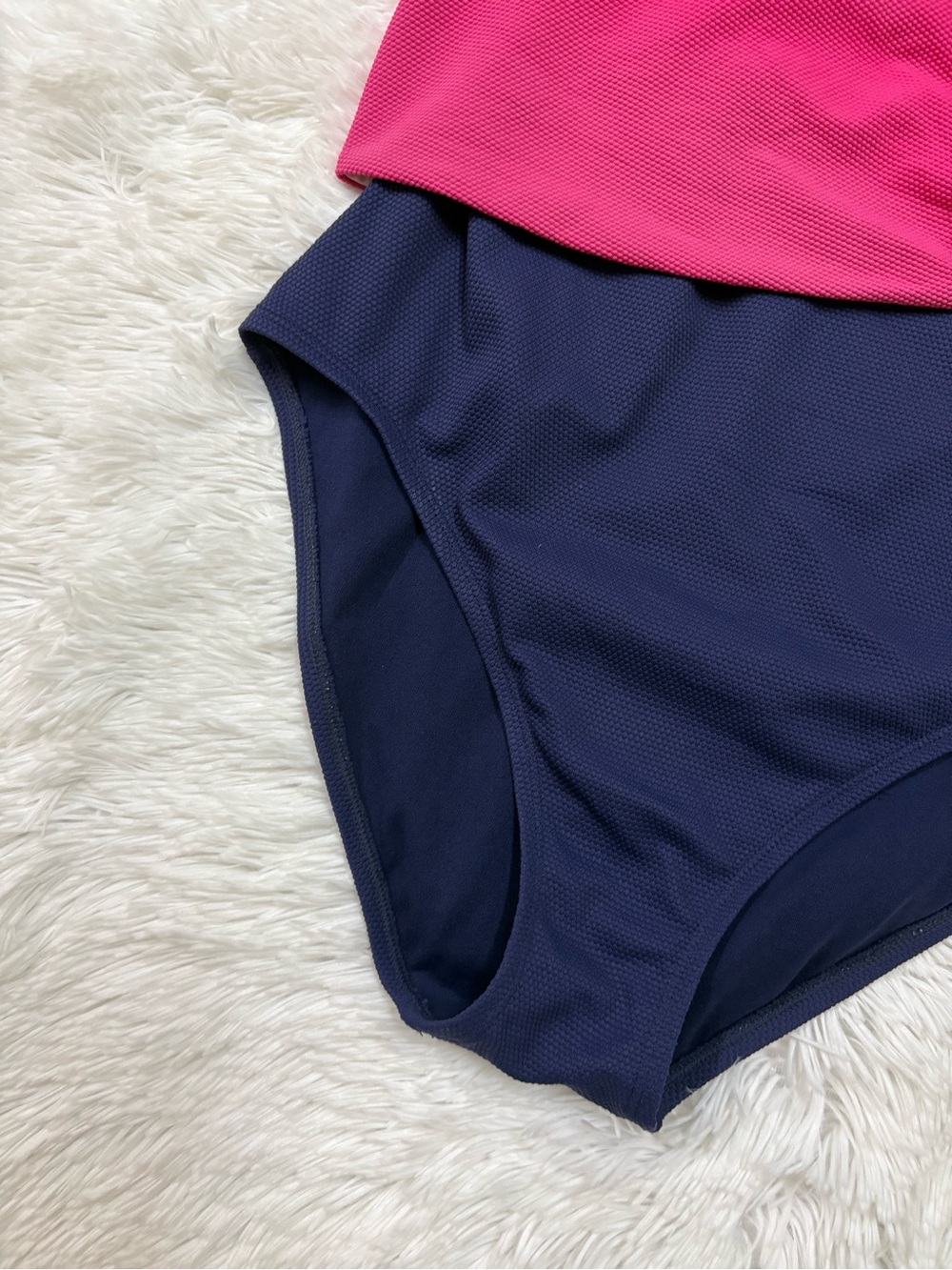 Tommy Bahama Pink, Navy & White Colorblock One-Piece - Picture 7 of 10